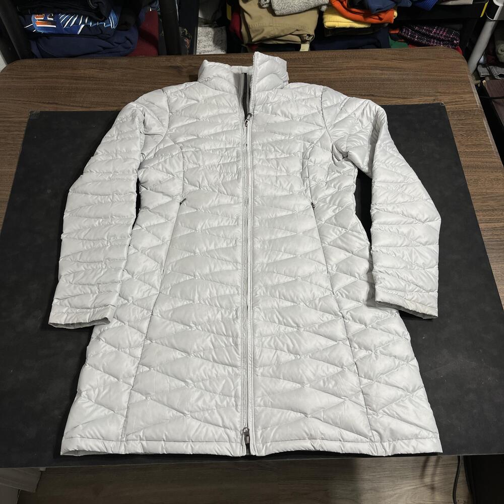 Patagonia Down Puffer Coat Women Large parka Long Quilted Full Zip Jacket Winter